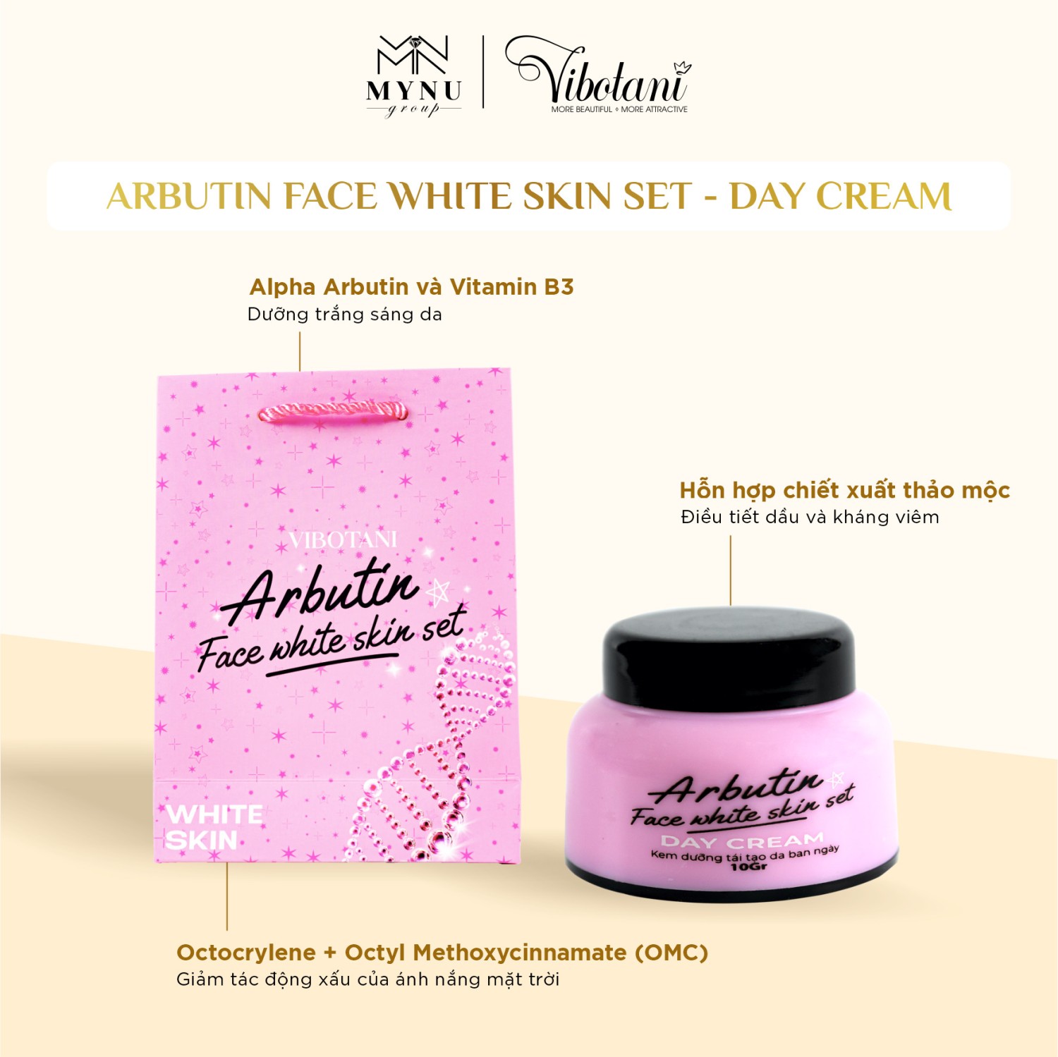 Kem Dưỡng Da Mặt Ban Ngày Arbutin Face White Skin Set - Day Cream